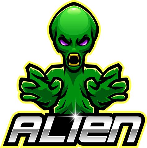 Alien esport mascot logo By Visink | TheHungryJPEG