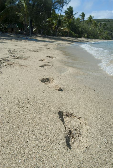 Free Stock photo of Footprints on a tropical beach | Photoeverywhere