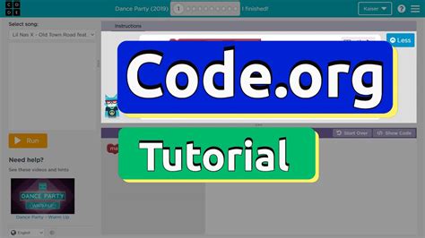 Code.org Dance Party - Part 1 and Challenge Tutorial with Answers - Hour of Code 2019 - 2021 ...