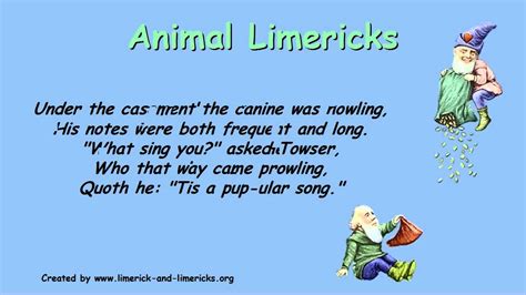 ♣♣♣ Animal Limericks - Example Limerick Poems ♣♣♣ - YouTube
