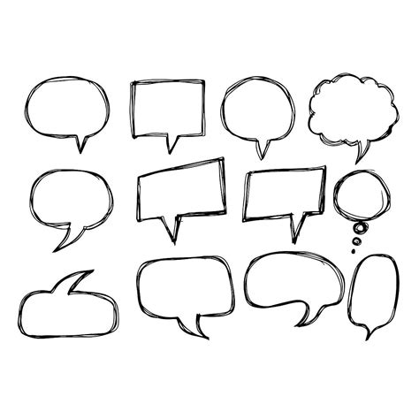 Speech Bubble Icon Hand Drawn, Balloon, Blank, Bubble PNG and Vector ...