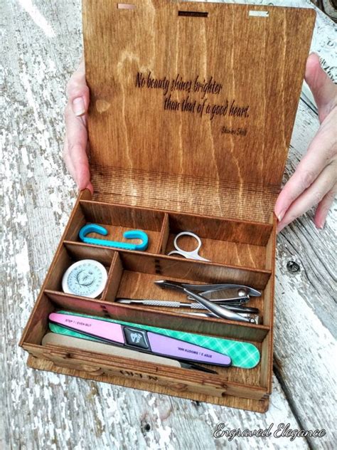 Personalized Manicure Box Nail Care Box Grooming Kit | Etsy