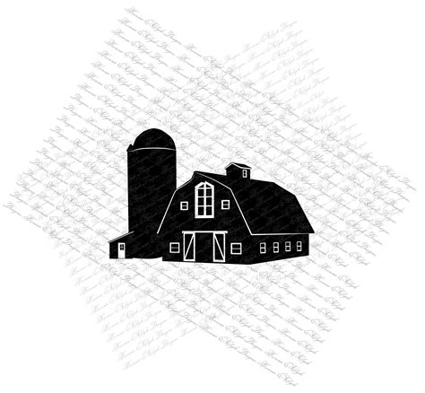 Barn Silo Silhouette Clip Art