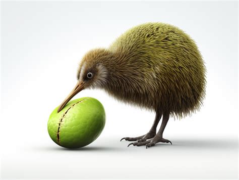 An Adorable Kiwi Is Eating A Piece Of Kiwi Fruit, 3d Art Kiwi PNG Transparent Image and Clipart ...