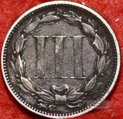 1874 Philadelphia Nickel Three Cent Coin