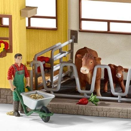 Schleich 42334: Farm Barn with Animals & Farmer - Toy Farmers