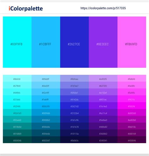 7 Latest Color Schemes with Deep Sky Blue And Blue Violet Color tone combinations | 2024 ...