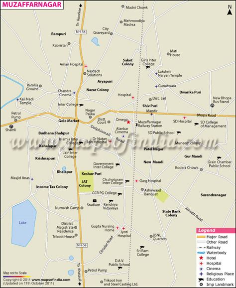 Muzaffarnagar City Map