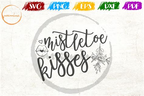 Mistletoe Kisses Graphic by Uramina · Creative Fabrica