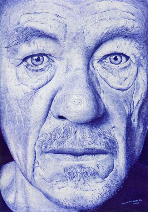 Sir Ian Mckellen (Ballpoint Pen Drawing) | Ballpoint pen drawing ...