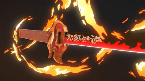 ArtStation - Demon Slayer - Rengoku kyôjurô's Katana | Resources