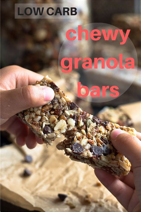 Sugar Free Low Carb Granola Bars with Chocolate Chips | Low Carb Maven