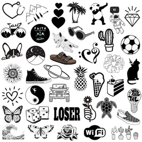 50Pcs-Classic-Vsco-Sticker-Mixture-Black-and-White-Sticker-for-Bicycle-Car-Guitar-Book-Fridge ...