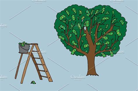 Money tree vector illustration | Money trees, Illustration, Animal illustration