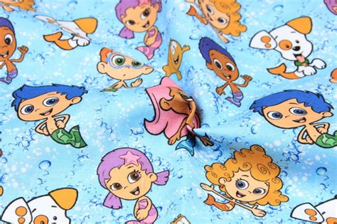 Bubble Guppies Fabric Cute Mermaid Fabric Cartoon Character - Etsy