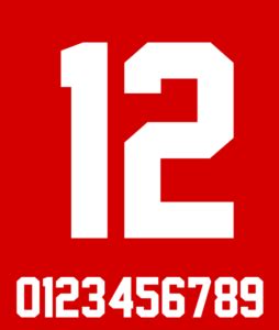 Jersey M54 Number Font – Just Add 10