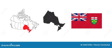 Ontario Flag Waving Vector Illustration On White Background. Provinces Flag Of Canada ...