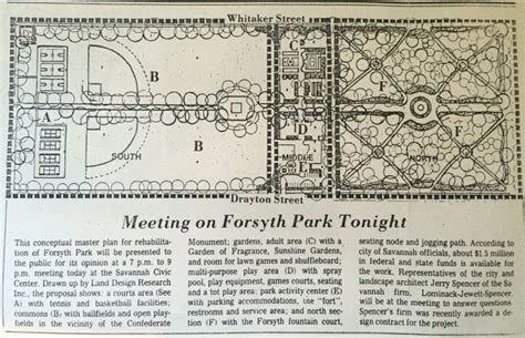 Map of Forsyth Park | Forsyth park, Savannah chat, Park