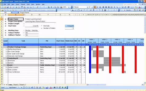 46 Free Excel Gantt Chart Template | Heritagechristiancollege