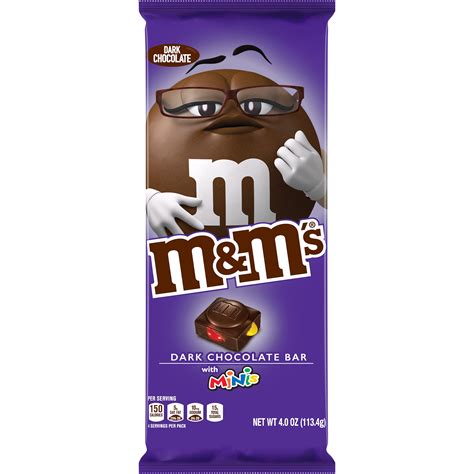 M&M'S Minis Dark Chocolate Candy Bar, 4-Ounce Bar - Walmart.com