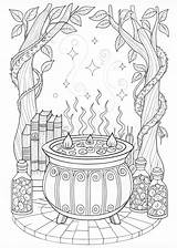 Magical Cauldron Of Swirling Potions Coloring Page  ColorBliss sketch template