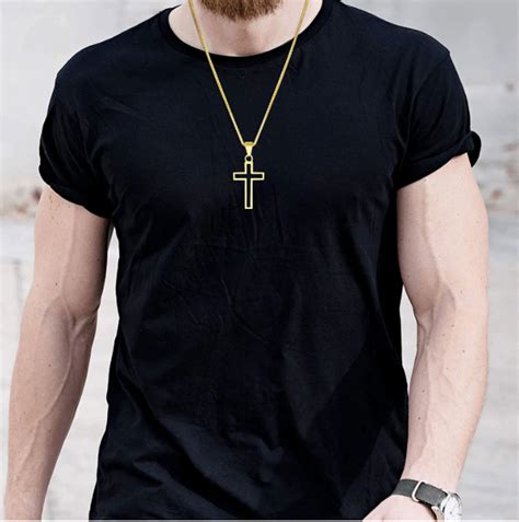 Gold Cross Necklace for Men