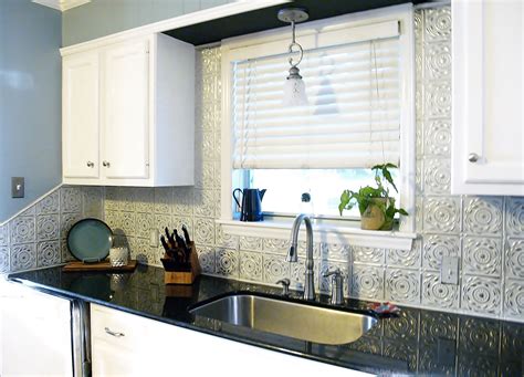 Artisan Silver Washed White Pattern #17 Nail-Up Backsplash | Tin backsplash kitchen, Tin ...