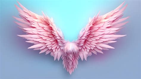 Premium Photo | 3d pink angel wings