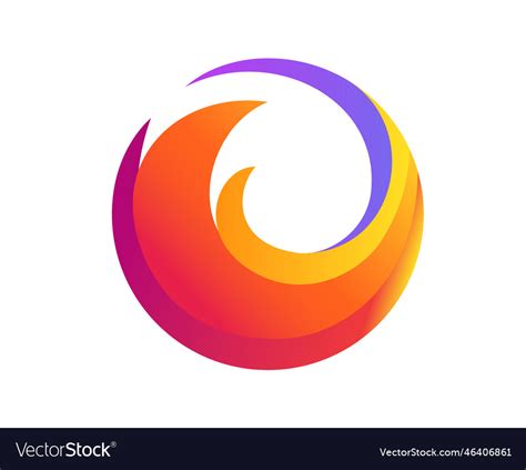 Mozilla firefox browser logo brand symbol design Vector Image