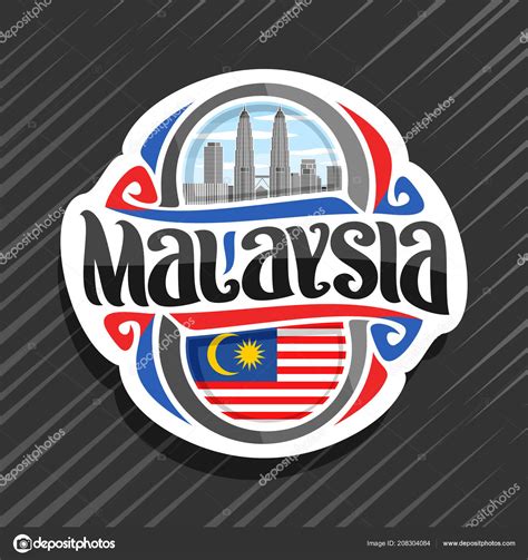 Vector Logo Malaysia Country Fridge Magnet Malaysian State Flag Original Stock Vector Image by ...