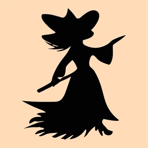 Premium Vector | Free vector witch vector silhouette