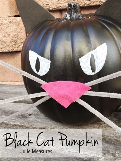 DIY Black Cat Pumpkin - Julie Measures