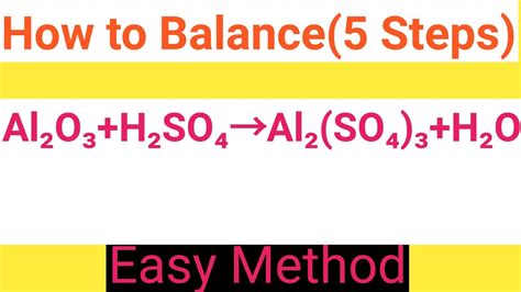 Al2O3+H2SO4=Al2(SO4)3+H2O Balanced Equation||Aluminum oxide+Sulphuric acid=Aluminum sulphate ...