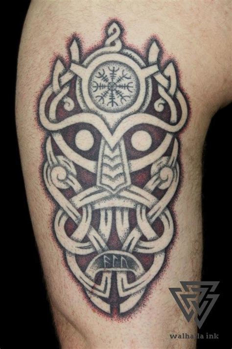 Nordic warrior mask | Nordisches tattoo, Ärmeltätowierungen, Wikinger ...