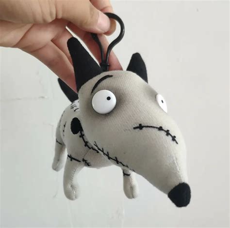 Disney Rare Tim Burton Frankenweenie Plush Sparky Dog Toy key chains ...