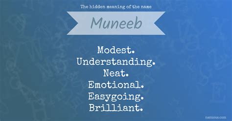 The hidden meaning of the name Muneeb | Namious