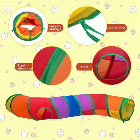 Rabbit Toys Tunnel Pet Toys Small Animal Activity Tunnels Tubes for ...