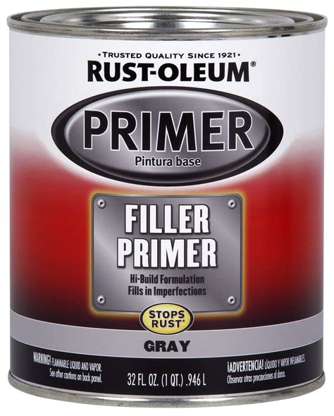 Buy Rust-Oleum 254863 Automotive Filler Primer Brush On, Quart, Gray 32 Fl Oz (Pack of 1) Online ...