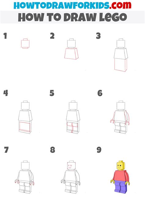 How to Draw Lego - Easy Drawing Tutorial For Kids