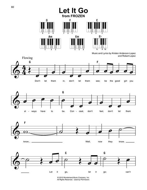 Let It Go (from Frozen) Super Easy Piano by Idina Menzel | Trumpet sheet music, Piano sheet ...