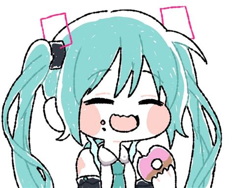 Hatsune Miku • Vocaloid | 初音ミク 可愛い, アニメチビ, ちびキャラ イラスト