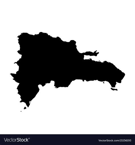 Map dominican republic isolated Royalty Free Vector Image