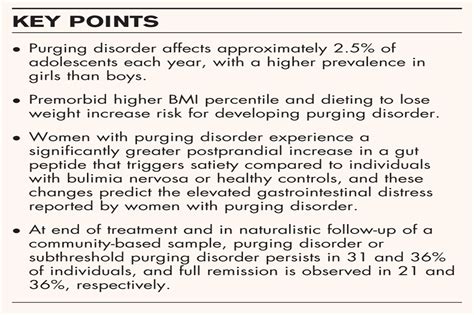 Purging disorder: recent advances and future challenges : Current Opinion in Psychiatry