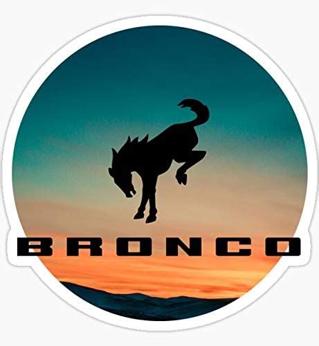 Amazon.com: Ford Bronco Logo Sunset Sticker - Sticker Graphic - Auto ...