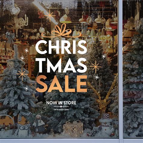 Christmas Sale Shop Window Sign Removable Retail Display - Etsy UK