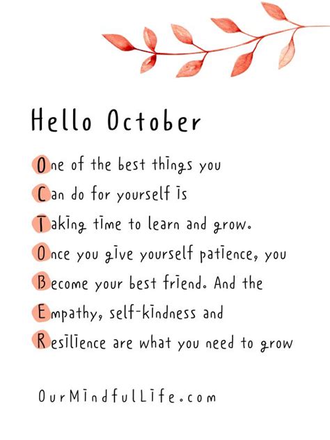 New Month October Quotes - RayleenEiva