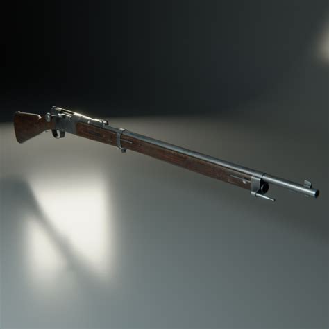 Lebel 1886 3D Model in Combat 3DExport