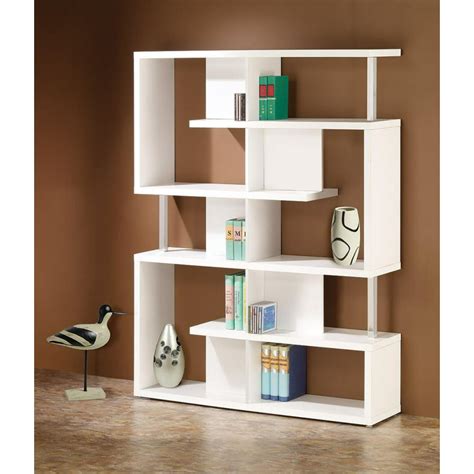 5-Tier Bookcase White and Chrome - Walmart.com - Walmart.com