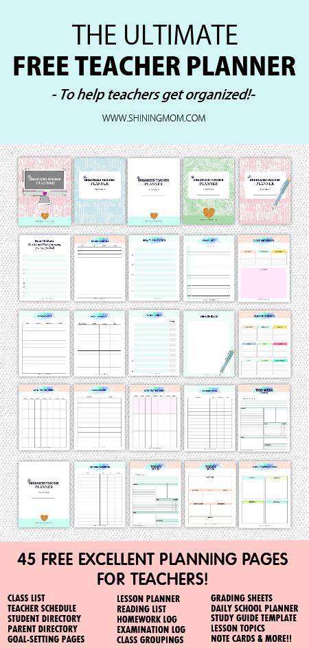 FREE Printable Teacher Planner: 45+ School Organizing Templates!