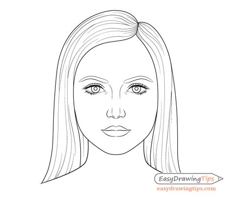 How to Draw a Female Face Step by Step Tutorial - EasyDrawingTips